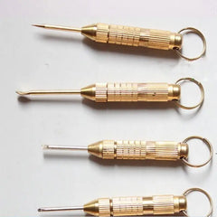 1Set Portable 4in1 Multi Tool Set Cross Screwdrivers Ear Pick Ear Cleaners Keychain Health Care Tools