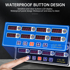 8 - Channel Calculagraph Kitchen Timer, 220V plug, shake - to - remind, 8 screens, great cooking accessory.