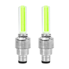 FORAUTO 2PCS Car Wheel LED Light Motocycle Bike Light Tire Valve Cap Decorative Lantern Tire Valve Cap Flash Spoke Neon Lamp