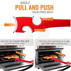 Oven baking tray tool kitchen multifunctional push-pull rod non scalding hand push-pull device
