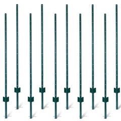 Fence posts ranging from 5 feet to 10 bags, heavy-duty metal fence posts with U-shaped grooves