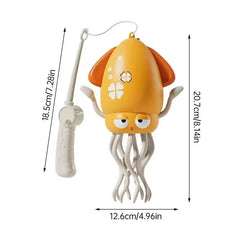 Creative Dancing Squid: auto-sense, obstacle-avoid e-pet with music, lights, rechargeable & interactive gift.