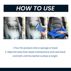 Leather Maintenance Cream, Car Seat Sofa Leather Cleaning Stains Refurbished Polish Cleaner