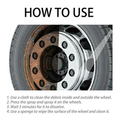 Wheel Cleaner, Car Wheel Hub Cleaning Stain Repair Removal Rust Polish