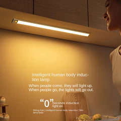 LED ultra-thin human body induction lamp magnetic self-adhesive wardrobe cabinet wine cabinet light strip