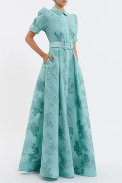 Elegant French Style Dress Vintage Charm Fashion Fitted Long Dress