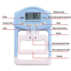 Wholesale high quality electronic display grip device with AA battery adjustable hand dynamometer