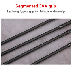 1.5 - 2.4M Telescopic Carbon Fishing Rod Rotary Baitcasting (8 - 25g) with Wooden Handle