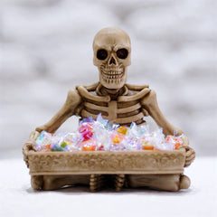Antique Skull Holding Slot Storage Small Tray