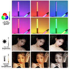 RGB Colorful LED Stick Fill Light Handheld 3200K-5600K LED Flash Light stick Speedlight Photographic Lighting
