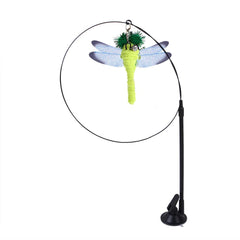 Suction cup cat toy stick that can be attached and held with steel wire multi head interchangeable cat toy and pet supplies