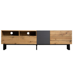 Modern TV Stand for 80'' TV with Double Storage Space