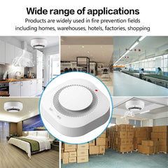 Tuya Smart Zigbee Smoke Detector Smart Fire Alarm Progressive Sound Photoelectric Smoke Sensor