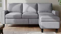 light grey Sofas for families, apartments, dorms, bonus rooms, compact Spaces with lounge lounges L-shaped design for the chaise
