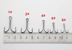 Rompin 50pcs/lot 9908 Double Fishing Hooks Small Fly Tying Double Dual Fishing Hook For Jig Size 1 2 4 6 8