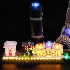 Vonado lighting is compatible with LEGO 21044 building blocks, skyline, Paris city LED lighting accessories set