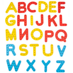 Number letter bead string children's building blocks threading rope early childhood education threading beads fine motor training puzzle toys