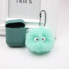 Spirited Away Dust Elf briquettes keychain pendant plush round student bag key pendant gift