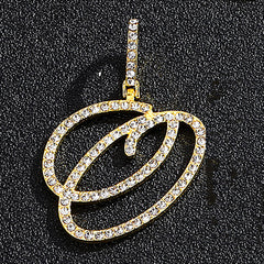 Hip hop accessories grass letter pendant melon seed buckle Cuban chain accessory