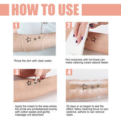 Print Remover, Plant Essence Tattoo Fade Fading Clean And Lighten Eyeliner Cleaning Cream