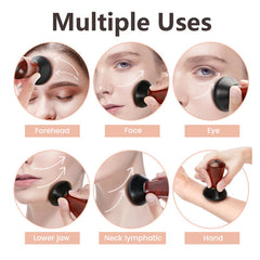 Hot Compress Bian Stone Facial Gua Sha V Face Massager Guasha Stone Wrinkle Remover Face Stone Massager