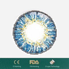 1Pcs FDA Certificate Eyes Beautiful Pupil Colorful Girl Cosplay Contact Lenses Blue