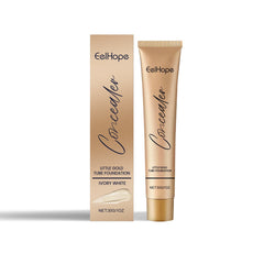 Small Gold Tube Foundation Concealer, Natural Lightweight Skin Concealer Not Easy To Remove Makeup Moisturizing Liquid Foundation
