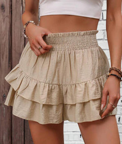 Smocked Layered Shorts