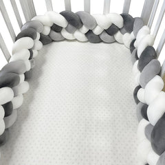 Woven baby bed surround anti-collision strip four strand Fried Dough Twists braid wrapped around the bed surround ins baby child