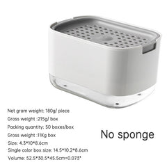 Kitchen Press Type Manual Soap Dispenser Dish washing Liquid Dispenser Storage Box Sponge Soap Dispenser