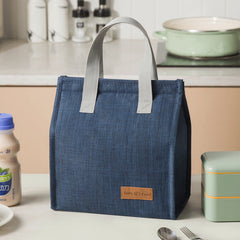 Fashionable and simple vertical large capacity portable insulated lunch bag