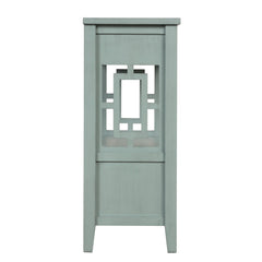 36'' Farmhouse Pine Wood Console Table Entry Sofa Table with 4 Drawers & 1 Storage Shelf (Retro Blue)