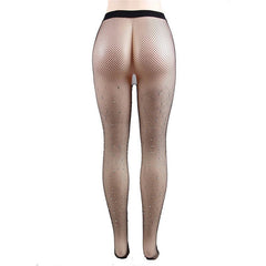 Thin core silk pantyhose with water diamond inlay and starry hot diamond adult silk stockings