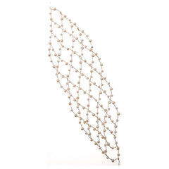 Mesh minimalist pearl hollow headwear