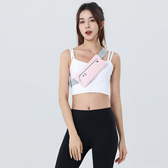 Sports chest waist bag dual-use men's and women's lightweight high-end super Pu crossbody bag outdoor internet famous running phone bag