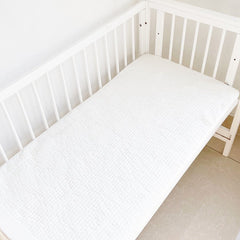 Baby fitted sheet pure cotton plus cotton sheets ins Japanese and Korean style quilted embroidered newborn sheets autumn and winter children's mattress