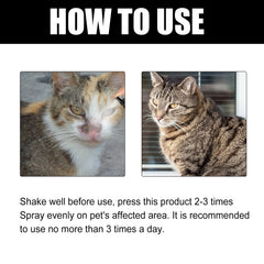 Cat Ringworm Spray, Pet Cats Anti-Mite Cat Moss Care Skin External Use Anti-Itch Spray