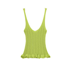 Spring New  Style Round Neck Solid Color Loose Knit Sweater for Women