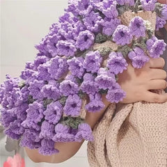 60cm New Creative Rose Bouquet Blanket (Finished), Crocheted Flower Bouquet Gift for Girlfriend