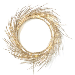 24" PAPER WREATH WITH LED LIGHTS