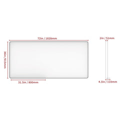 Large bathroom mirror with movable tray wall mounted mirror, vertically and horizontally suspended aluminum frame wall mounted m
