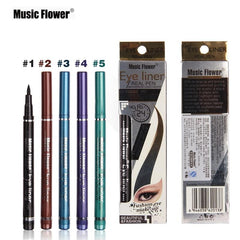 Music Flower New Makeup Cosmetic Black Eyeliner Waterproof Eye Liner Pencil Shadow KAJAL Gel Eyeliner Make up Smokey Eye