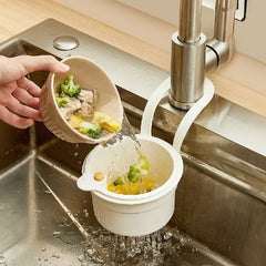 Adjustable Hanging Sink Drain Basket for Kitchen Sink, Food Waste Separator, Filter Basket & Fruit Washing Strainer