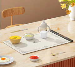 Silicone food insulation hot dish board, home folding multifunctional intelligent constant temperature heating table