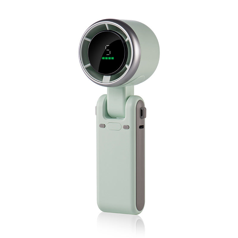 2025 New Portable Electric Fan: Foldable, High - Power, USB - Rechargeable, Wearable Neck Fan