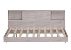 Full Size Daybed Frame with Storage Bookcases White Oak