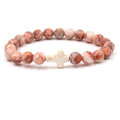 Fashion bead jewelry cross bracelet