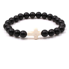 Fashion bead jewelry cross bracelet