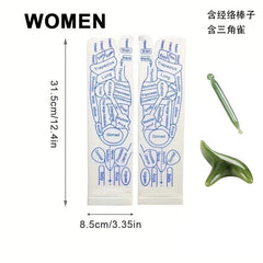Reflexology Socks Women Foot Massage Meridian Acupoint Reflex Area Acupoint Socks And Foot Acupoint Illustration Socks for Foot
