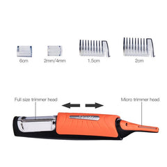 Micro Trimer Hair Cutter Clipper For Men Ear Sideburns Eyebrow with 4 Combs Cleaner Machine Styling Kit